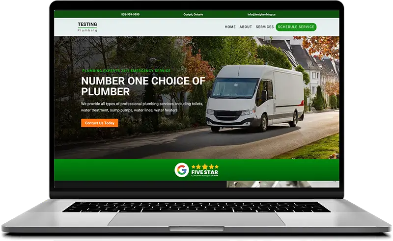 Laptop of Testing Plumbing Website