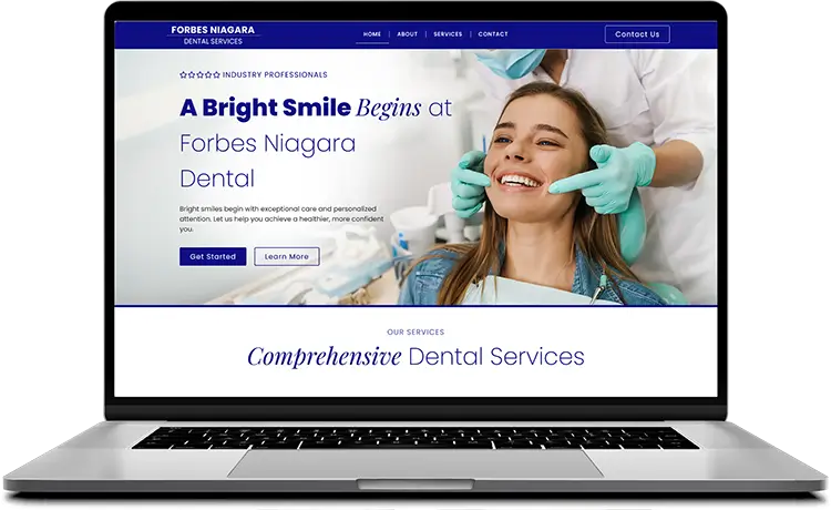 Example our work website called forbes niagara dental